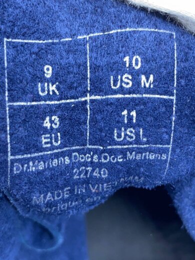 画像：Dr.Martensレースアップブーツ/US10/BLU/スウェード/227405