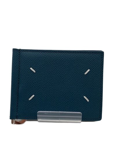 商品画像：MONEY CLIP WALLET/2つ折り財布/レザー/BLU/無地/メンズ 1