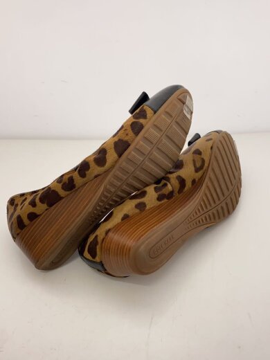 商品画像：ヒールパンプス/8B/ブラウン/ヒョウ柄/レザー/W11573// 4