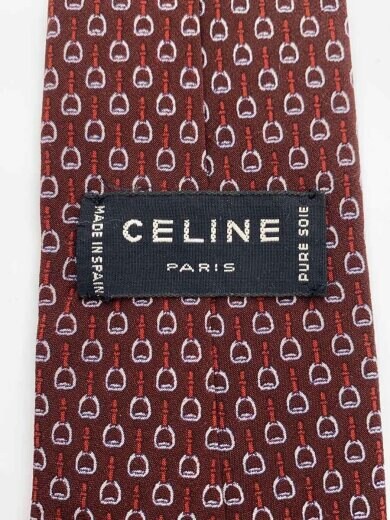 商品画像：ネクタイ/シルク/ボルドー/総柄/メンズ 3