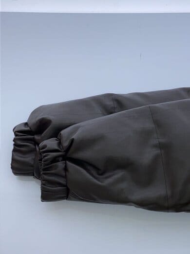 商品画像：フェイクレザーショート丈ダウンジャケット/S/ポリエステル/ブラウン 5