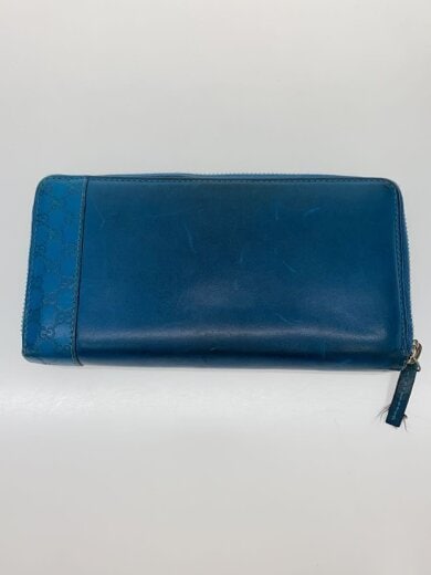 商品画像：ラウンドファスナー/シマミストラル/長財布/レザー/ブルー/青/レディース/256439// 2