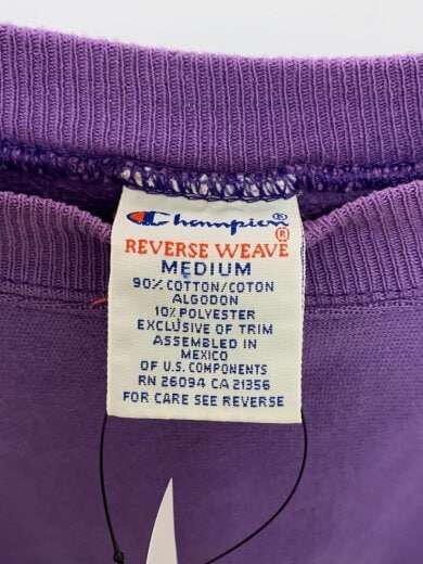 商品画像：スウェット/M/コットン/パープル/無地 3