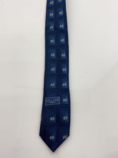 商品画像：ネクタイ/シルク/ネイビー/紺/総柄/メンズ 3