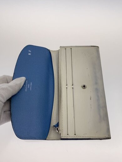 商品画像：ポルト・フォイユ・エミリー_エピ_ブルーエ×ブロン/レザー/BLU/無地/レディース 4