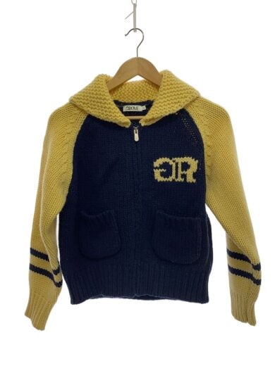 商品画像：GROVE/Benson knit zip-up/ベンソンニットジップアップ/FREE/ネイビー/イエロー 1