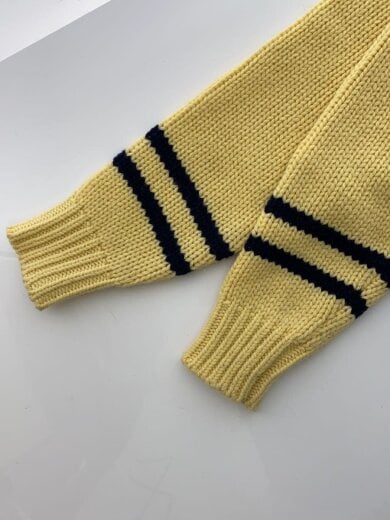 商品画像：GROVE/Benson knit zip-up/ベンソンニットジップアップ/FREE/ネイビー/イエロー 4