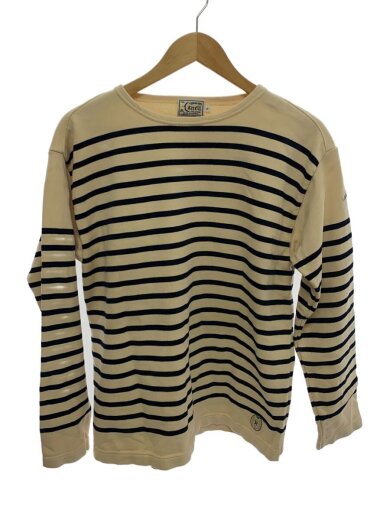 商品画像：バスクシャツ/長袖Tシャツ/L/コットン/クリーム/ボーダー/フランス製 1