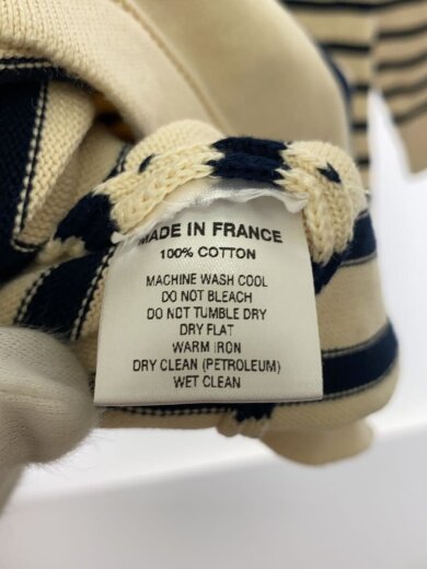 商品画像：バスクシャツ/長袖Tシャツ/L/コットン/クリーム/ボーダー/フランス製 4