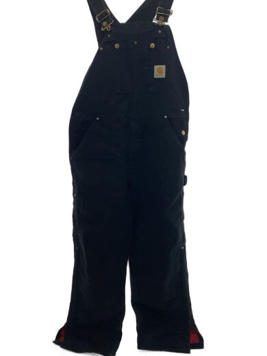商品画像：USA製/ダブルニー/オーバーオール/38/コットン/ブラック/R02// 1
