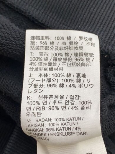 商品画像：フライトウォッシュフリースプルオーバーL/Sフーディ/L/コットン/BLK/無地/FV7249-01 5