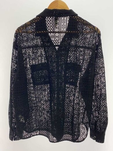 商品画像：PATCHWORK LACE SHIRT/1/ポリエステル/ブラック/23KO-AW01// 2