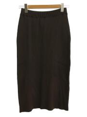 ドライコットンリブスカート/36/ポリエステル/BRW/22060900062020