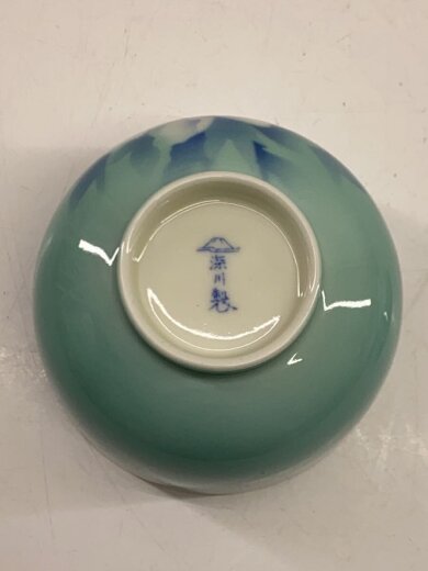 画像：深川製磁白牡丹/蓋付き/湯呑/5点セット/WHT/有田焼5