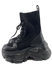 レースアップブーツ/L/BLK/PB480092AD