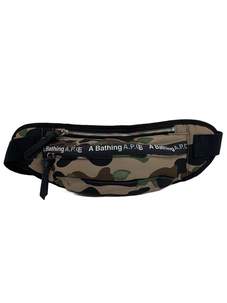 A BATHING APE × A.P.C. / ウエストバッグ/ポリエステル/BEG/カモフラ