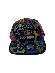 25SS/Embroidered Camp CAP/--/コットン/BLK/総柄/メンズ