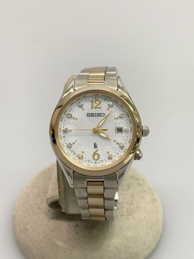 商品画像：クォーツ腕時計/アナログ/WHT/SLV 1