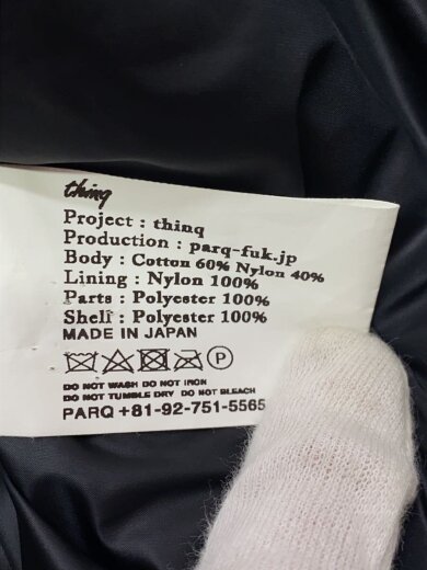商品画像：thinq/ジャケット/M/コットン/BLK/無地 4