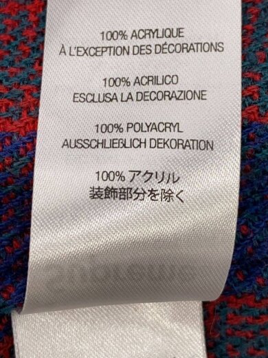 商品画像：長袖シャツ/L/アクリル/RED/チェック 4