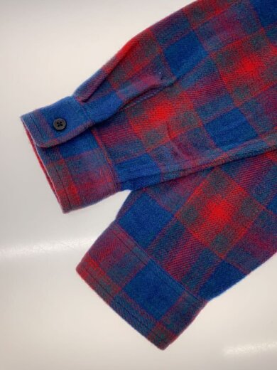 商品画像：長袖シャツ/L/アクリル/RED/チェック 5