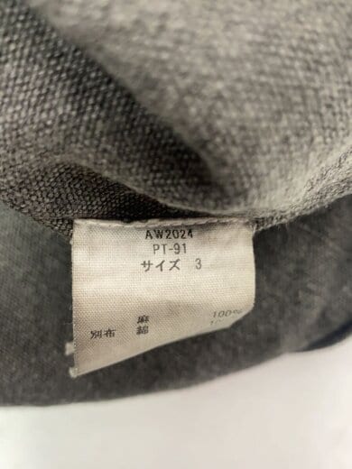 商品画像：ボトム/3/リネン/BLK/無地/PT-91 4