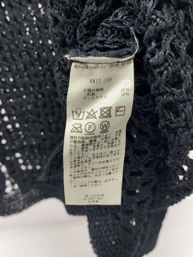 商品画像：ニット・セーター(薄手)/--/ポリエステル/BLK/無地/knit128 4