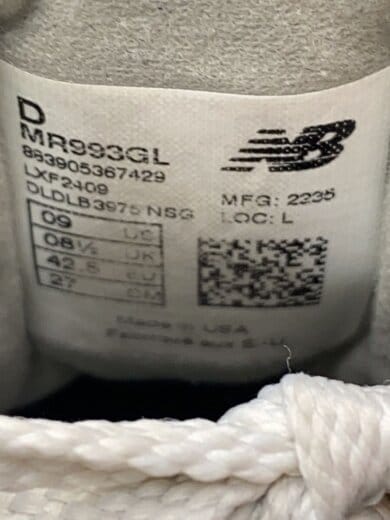 商品画像：ニューバランス/MR993/27cm/GRY 5