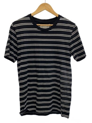 商品画像：Tシャツ/S/コットン/BLK/ボーダー 1