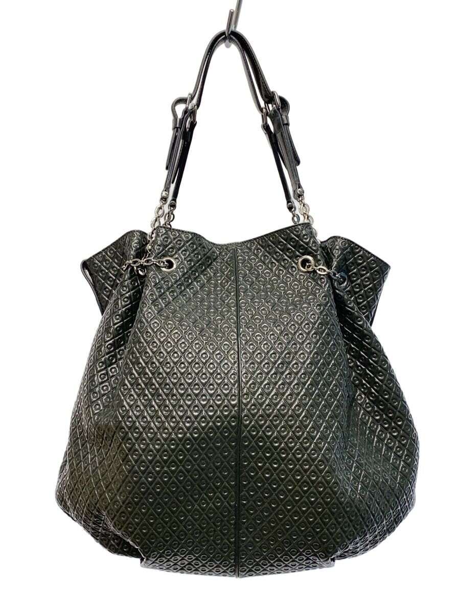 TOD’S / ハンドバッグ/エナメル/GRN