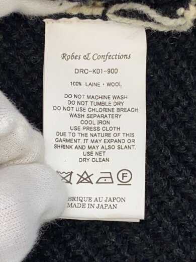 商品画像：ニット・セーター(厚手)/3/ウール/BLK/ボーダー/DRC-K01-900 5