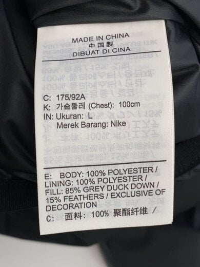 商品画像：ダウンジャケット/L/ポリエステル/BLK/IB2976-010 4