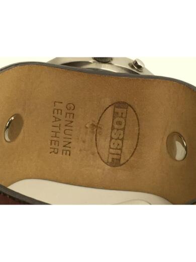 画像：FOSSILクォーツ腕時計/デジタル/レザー/BRW/BIG TIC3