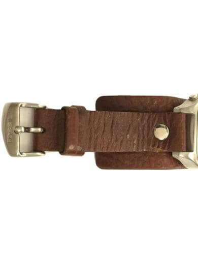 画像：FOSSILクォーツ腕時計/デジタル/レザー/BRW/BIG TIC6