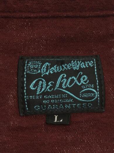 画像：Deluxeware長袖シャツ/L/--/BRD/チェック/76493