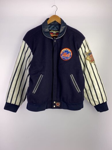 商品画像：スタジャン/S/ウール/NVY/レザー/MLB/Mets 1