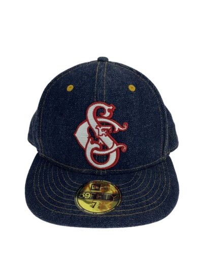 商品画像：デニムキャップ/7 3/8/コットン/IDG/one piece of lock 1