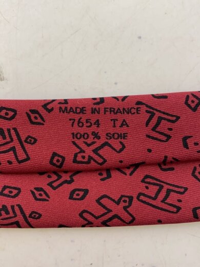 商品画像：ネクタイ/シルク/RED/総柄/メンズ 3