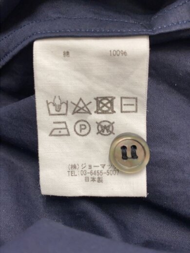 商品画像：長袖シャツ/4/コットン/NVY/無地 4