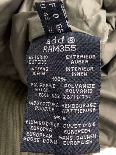 商品画像：ダウンジャケット/38/デニム/KHK/無地/RAM355 5