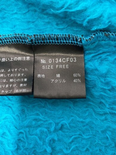 商品画像：ジップパーカー/FREE/コットン/BLK/無地/0134CF03 4