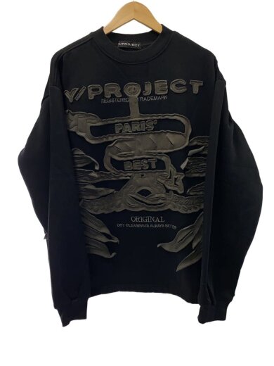 商品画像：paris best patch sweat shirt/23ss/スウェット/L/コットン/BLK 1