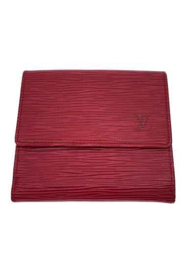 商品画像：2つ折り財布/レザー/RED/無地/レディース/m63487/内側塗装剥がれ有 1