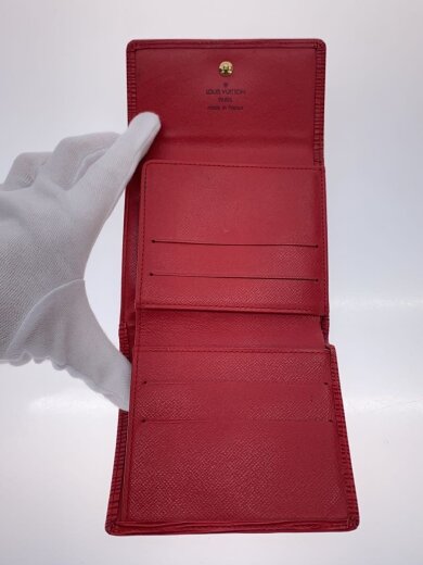 商品画像：2つ折り財布/レザー/RED/無地/レディース/m63487/内側塗装剥がれ有 4