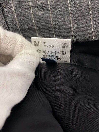 商品画像：スラックスパンツ/4/ウール/GRY/ストライプ 6