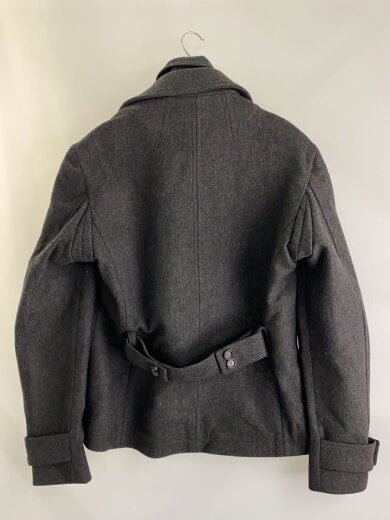 商品画像：変形ピーコート/46/ウール/GRY/無地 2