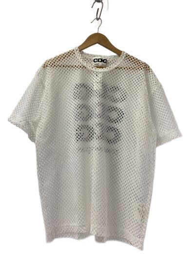 商品画像：AD2025/OVERSIZED MESH T/Tシャツ/S/ポリエステル/WHT/無地/SZ-T077// 1