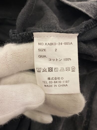 商品画像：長袖Tシャツ/2/コットン/GRY/無地/kaiko-24-005a 4