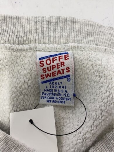 商品画像：スウェット/L/コットン/GRY/無地/SOFFE SUPER SWEATS/USA製/袖破け有 3