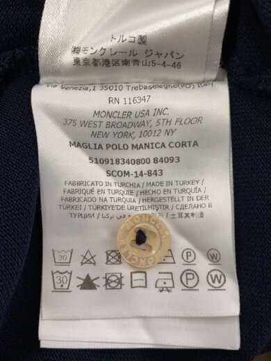 商品画像：MAGLIA POLO MANICA/ポロシャツ/L/コットン/NVY/無地/510918340800 840// 4